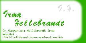 irma hellebrandt business card